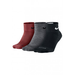 Nike 3 Pack Dri-Fit Cushion Quarter - Chaussettes running pour Homme - Noir