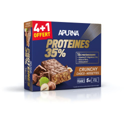 Apurna Barre protéinée Crunchy Choco Noisettes 4+1 offerte Diététique $scat.CAT_NOM