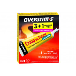 Overstims Étui Gels Energie Instantanée Coup de Fouet 3+1- fruits rouges Diététique Gels