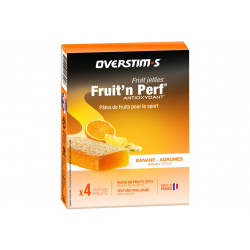 Overstims Étuis 4 barres Fruit'n Perf antioxydant - Banane/agrumes Diététique Barres