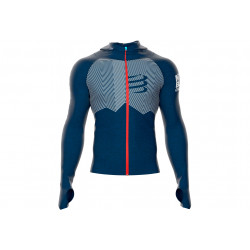 Compressport 3D Thermo Seamless Hoodie Mont Blanc 2018 M vêtement running homme