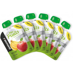 OVERSTIMS 6 Gourdes Mix Fruits - Pomme/banane Diététique Gels