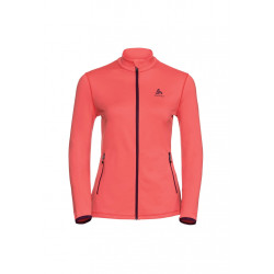 Odlo Midlayer Full Zip Alagna - Vestes course pour Femme - Rouge