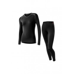 Löffler Transtex Warm Set Long - Sous-vêtements sport pour Femme - Noir
