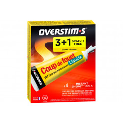 OVERSTIMS Étui Gels Energie Instantanée Coup de Fouet 3+1 - Citron Diététique Gels