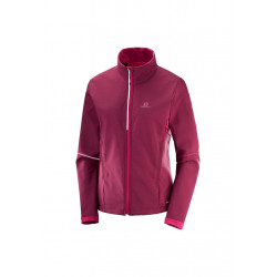 Salomon Agile Softshell Jacket - Vestes course pour Femme - Rose