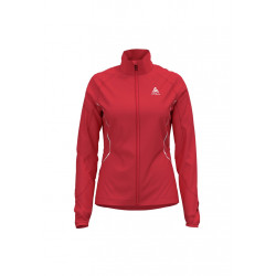 Odlo Jacket Zeroweight Windproof Warm - Vestes course pour Femme - Rouge