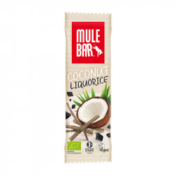 test et avis sur la Barre énergétique Mulebar Bio & Vegan - Noix de coco/Réglisse