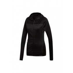 adidas Trace Rocker Hooded Fleece Jacket - Vestes course pour Femme - Noir