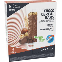 Barre de céréales Aptonia chocolat noisettes - conditionnement 6 barres de 30 grammes