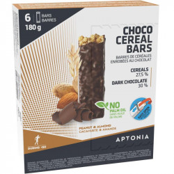 Barre de céréales Aptonia chocolat Noir Amandes Cacahuètes - conditionnement 6 barres de