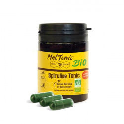 Spiruline Tonic Bio - MELTONIC - conditionnement en boîte de 60 gélules