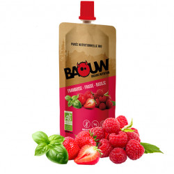 Compote energetique bio BAOUW framboise-fraise-basilic