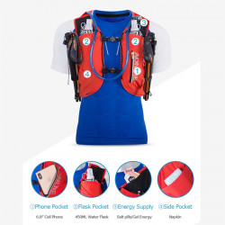 Hydratation sac à dos trail trail vest d'hydratation avec 2l vésicelle Hydratation sac à dos trail trail vest d'hydratation avec 2l vésicelle