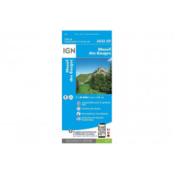 Carte IGN 3432OT Massif des Bauges Cartes