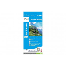 Carte IGN 3431OT Lac d'Annecy Cartes