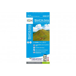 Carte IGN 2432ET Massif du Sancy Cartes