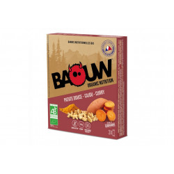 Baouw Étui 3 barres nutritionnelles bio - Patate douce - Cajou - Curry Diététique Barres