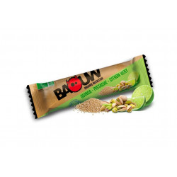 Baouw Barre nutritionnelle bio - Quinoa - Pistache - Citron vert Diététique Barres
