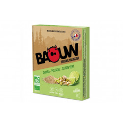 Baouw Étui 3 barres nutritionnelles bio - Quinoa - Pistache - Citron vert Diététique