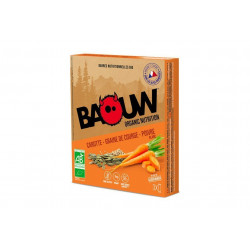 Baouw Étui 3 barres nutritionnelles bio - Carotte - Graine de courge - Poivre blanc