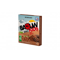 Baouw Étui 3 barres nutritionnelles bio - Cacao - Noisette - KIDS Diététique Barres