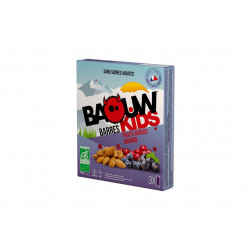 Baouw Étui 3 barres nutritionnelles bio - Fruits rouges - Amande - KIDS Diététique Barres