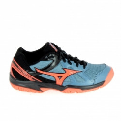 Chaussure multi sportsfoot   salle   sports co mizuno cyclone speed noir bleu saumon 37