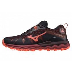Chaussures de trail femme mizuno wave daichi 6 rouge corail   noir 38