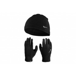 Pack bonnet   paire de gants nike fleece noir l xl