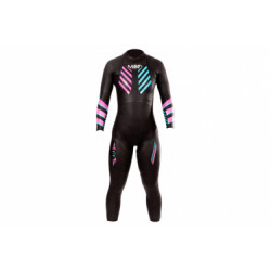 Combinaison neoprene femme mako naiad 2 0 noir rose bleu m