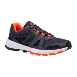 CHAUSSURES RUNNING & ATHLÉTISME ENFANT KIPRUN GRIP GRISES ET NOIRES ORANGES FLUO