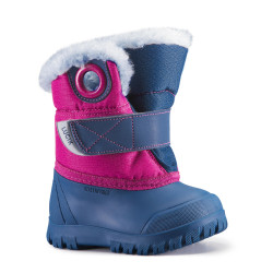 Après ski bébé, Bottes de neige bébé XWARM bleues et violettes