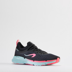 CHAUSSURES DE RUNNING FEMME KIPRUN KN500 NOIR VERT