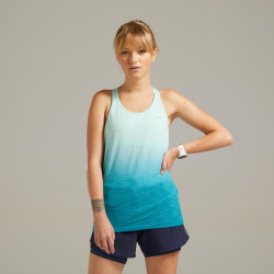 DÉBARDEUR RUNNING FEMME AVEC BRASSIÈRE INTÉGRÉE KIPRUN CARE VERT