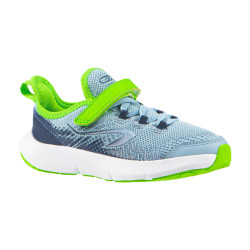 chaussures running enfant AT FLEX RUN Scratch bleues denim et vertes