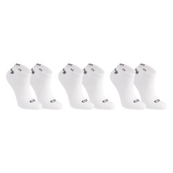 Lot de 3 chaussettes enfant d'athlétisme blanches tige basse