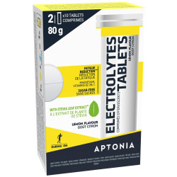 BOISSON ÉLECTROLYTES SANS SUCRE TABLETTES EFFERVESCENTES CITRON 20X4GR