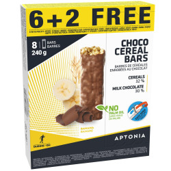 Barre céréales enrobées Chocolat Banane 8 X 30g