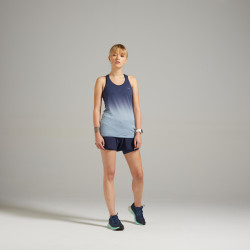 DEBARDEUR RUNNING FEMME RESPIRANT KIPRUN CARE GRIS BLEU