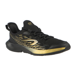 Chaussures de running enfant AT Flex Run noires et dorées à lacets