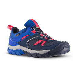 Chaussures de randonnée enfant avec lacet CROSSROCK imperméables bleu 35-38