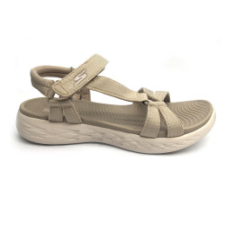 Chaussures marche sportive femme Sandales Skechers beige