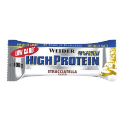 Barre protéinée HIGH PROTEIN Low carb stracciatela 100g