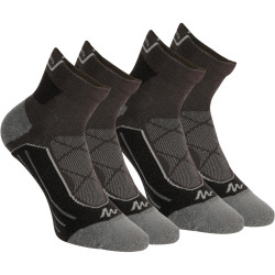 Chaussettes de randonnée montagne tiges mid. 2 paires MH 900 noir
