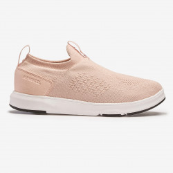 Chaussures marche urbaine femme Slip On Knit rose