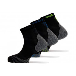 Odlo Lot de 3 Ceramicool Quarter Chaussettes