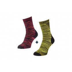 Odlo Lot de 2 Ceramicool Run Graphic Chaussettes