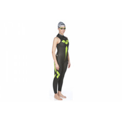Combinaison neoprene sans manche arena triwetsuit noir vert xs
