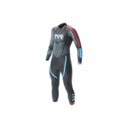 Combinaison neoprene homme tyr categorie 3 wetsuit noir rouge bleu s